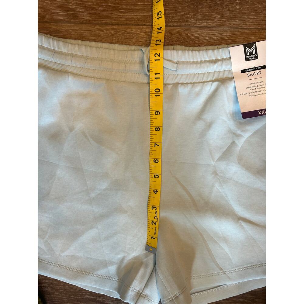 Member’s Mark Women’s XXL Blue Sandwash Shorts 4” Inseam Drawstring NWT - Picture 7 of 8